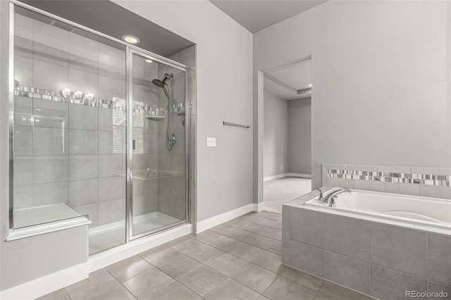 17490 W 94th Dr, Arvada, CO 80007 - full bath with a stall shower, a bath, and tile patterned floors
