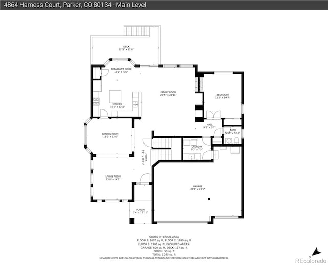 4864 Harness Ct, Parker, CO 80134 - floor plan / room layout