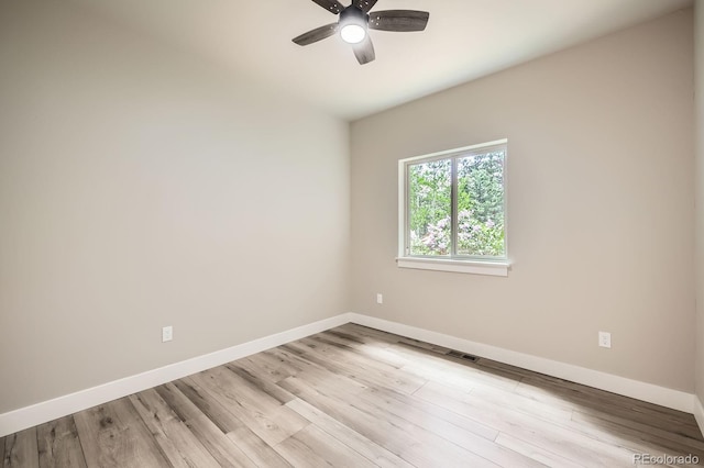 211 E Pikes Peak Ave, Woodland Park, CO 80863 - spare room with ceiling fan and wood finished floors