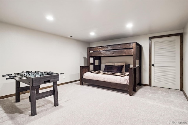 1570 Blakcomb Ct, Evergreen, CO 80439 - carpeted bedroom with baseboards and recessed lighting