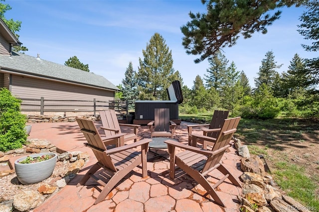 1570 Blakcomb Ct, Evergreen, CO 80439 - view of patio with a hot tub