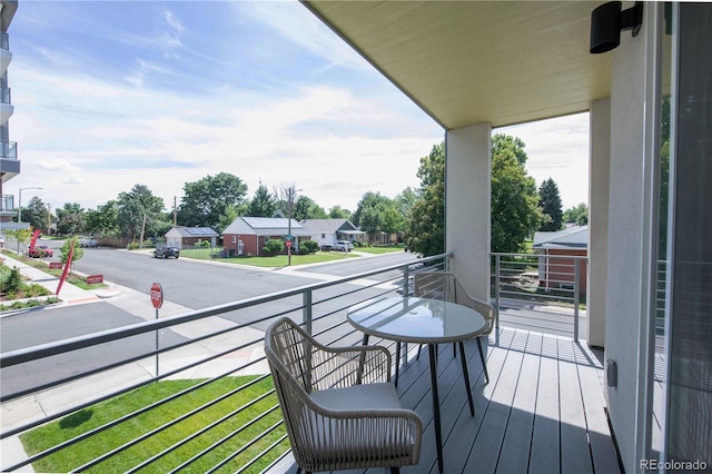 balcony with a residential view