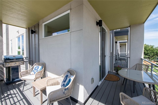 balcony with a grill