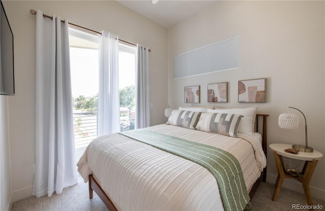 view of carpeted bedroom