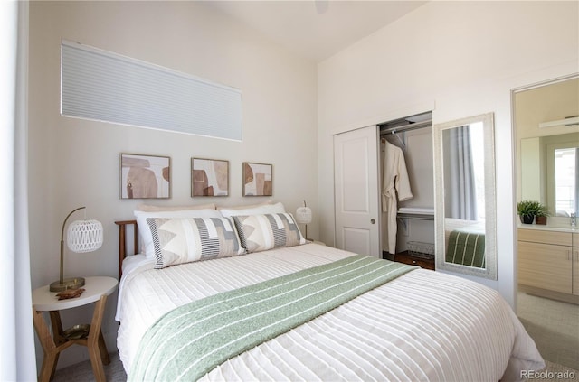 bedroom featuring a closet