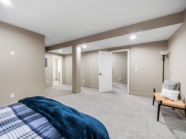 62 N Ranch Rd, Littleton, CO 80127 - bedroom with light colored carpet, recessed lighting, and baseboards