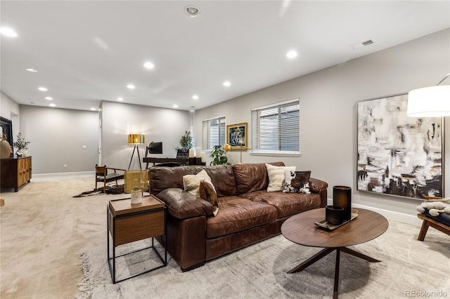 view of carpeted living room