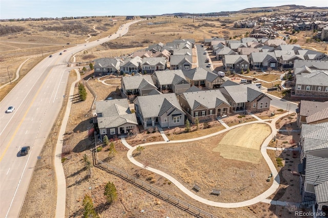 drone / aerial view with a residential view