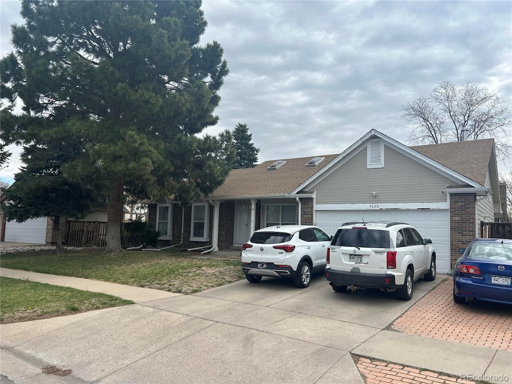 view of front facade with a garage