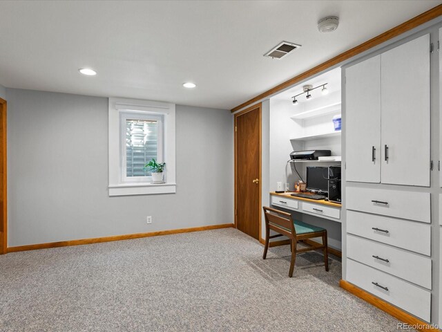 1827 S Fairfax St, Denver, CO 80222 - office area featuring light carpet and recessed lighting