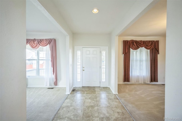 19076 E Lasalle Pl, Aurora, CO 80013 - carpeted entrance foyer featuring baseboards and recessed lighting