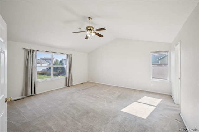 19076 E Lasalle Pl, Aurora, CO 80013 - carpeted empty room with a ceiling fan and lofted ceiling