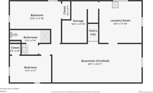 169 Yates St, Denver, CO 80219 - view of room layout