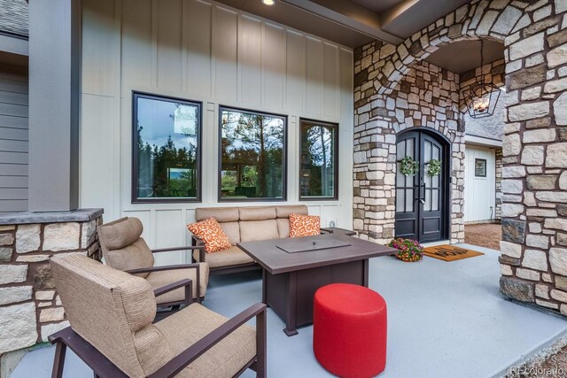 31455 Half Peak Trl, Pine, CO 80470 - view of patio / terrace with outdoor lounge area