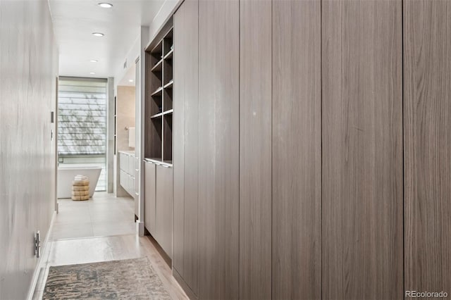 interior space featuring recessed lighting
