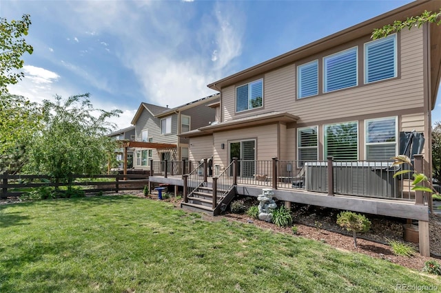 21658 E Tallkid Ave, Parker, CO 80138 - back of property featuring a wooden deck