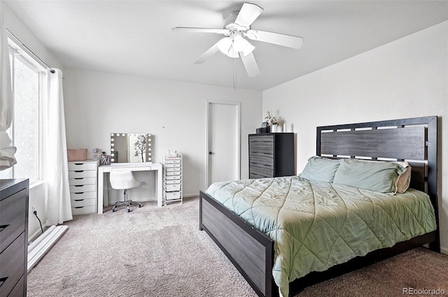 1419 Swan Ave, Brighton, CO 80601 - carpeted bedroom with a ceiling fan, baseboards, and an office area