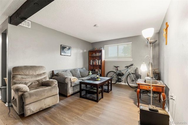 16259 W 10th Ave Unit L2, Golden, CO 80401 - living room with light wood-style flooring and a textured ceiling