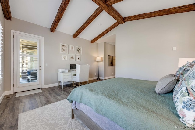 360 Basilwood Way, Highlands Ranch, CO 80126 - bedroom featuring wood finished floors and access to exterior