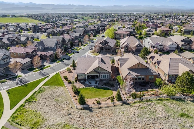 360 Basilwood Way, Highlands Ranch, CO 80126 - aerial view of residential area with a mountain backdrop