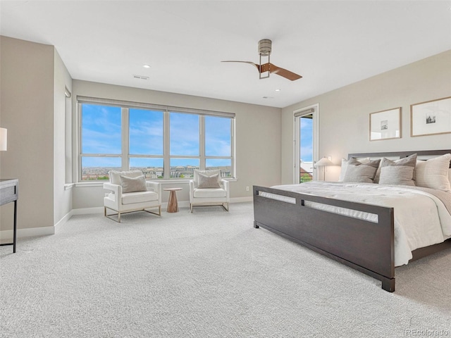 9395 Night Star Pl, Lone Tree, CO 80124 - carpeted bedroom featuring ceiling fan and recessed lighting