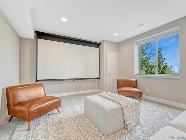 9395 Night Star Pl, Lone Tree, CO 80124 - carpeted home theater featuring recessed lighting