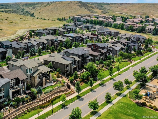 9395 Night Star Pl, Lone Tree, CO 80124 - aerial view of residential area with a mountain backdrop
