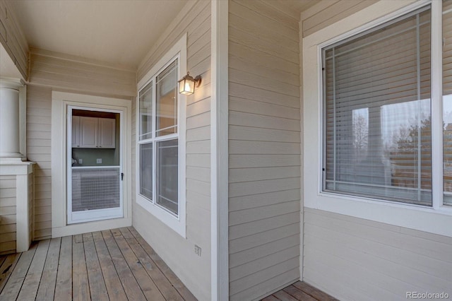 view of doorway to property