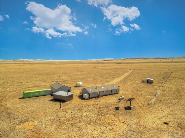drone / aerial view featuring a rural view