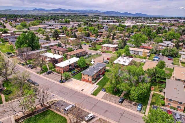 10491 W 7th Pl, Lakewood, CO 80215 - aerial view of a mountainous background