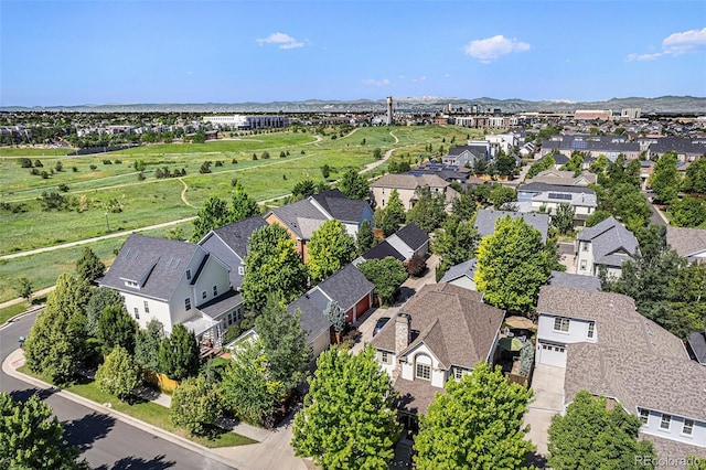 3357 N Akron Ct, Denver, CO 80238 - aerial view of residential area featuring a mountain backdrop