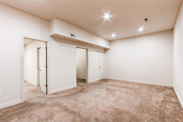 1530 S Quebec Way Unit 29, Denver, CO 80231 - finished below grade area with baseboards, visible vents, recessed lighting, and carpet floors