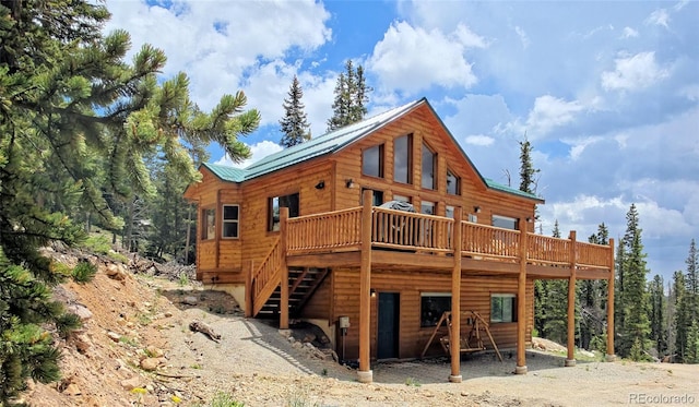 207 Pine Cone Way, Fairplay, CO 80440 - back of house featuring a wooden deck