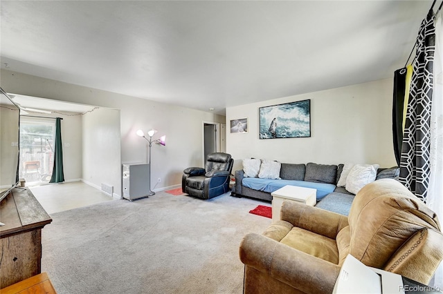 view of carpeted living room