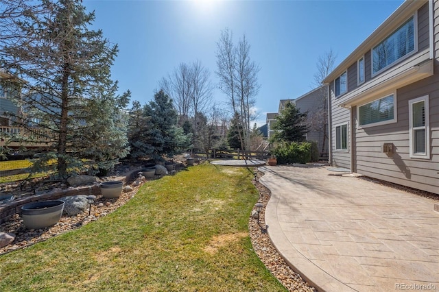 view of yard with a patio