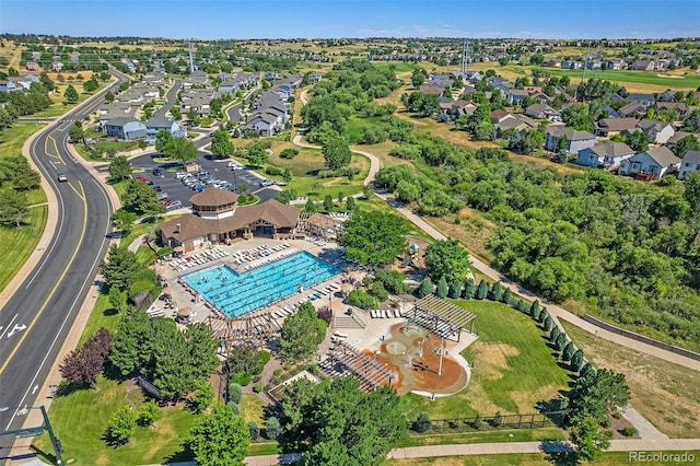 birds eye view of property featuring a residential view