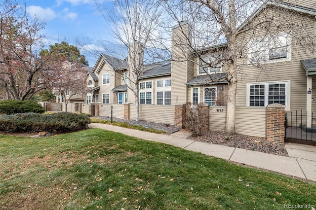 view of front property with a front yard