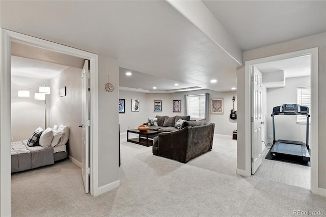 6776 Salvia Ct, Arvada, CO 80007 - carpeted living room featuring recessed lighting and baseboards