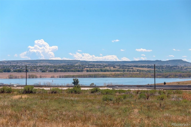 view of water feature featuring a mountain view