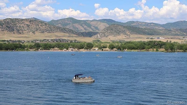 property view of water featuring a mountain view