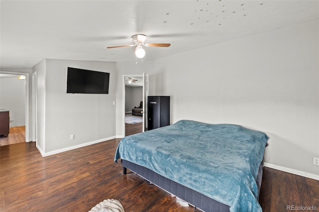 9765LAPINTURAPT La Pintura Pt, Fountain, CO 80817 - bedroom with baseboards, wood finished floors, and ceiling fan