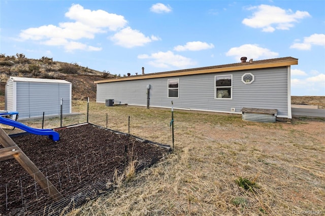 9765LAPINTURAPT La Pintura Pt, Fountain, CO 80817 - back of house featuring a vegetable garden