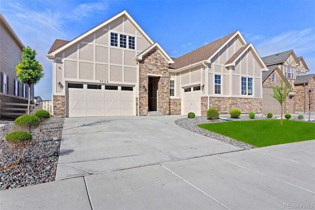 view of front of home with a front yard