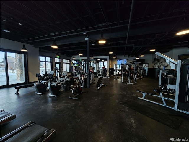 view of exercise room