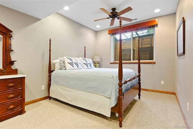 5120 Langdale Way, Colorado Springs, CO 80906 - carpeted bedroom with recessed lighting and a ceiling fan