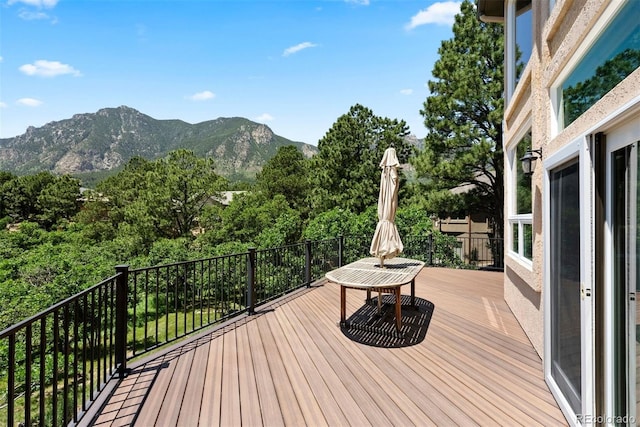 5120 Langdale Way, Colorado Springs, CO 80906 - deck featuring a mountain view