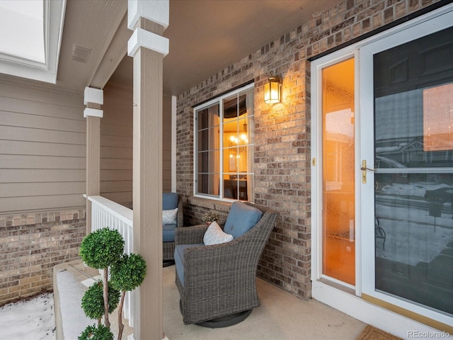 view of patio / terrace with a porch