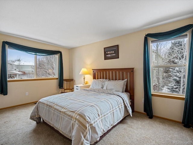 view of carpeted bedroom