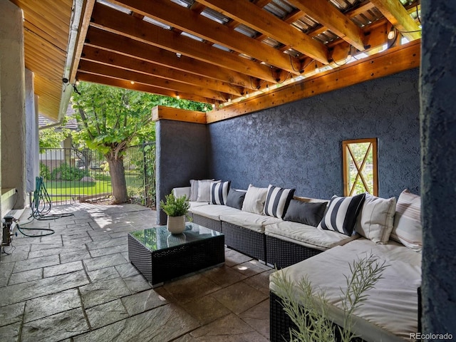 5884 S Hanover Way, Greenwood Village, CO 80111 - view of patio featuring outdoor lounge area