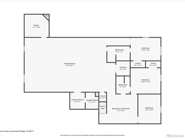 5884 S Hanover Way, Greenwood Village, CO 80111 - floor plan / room layout